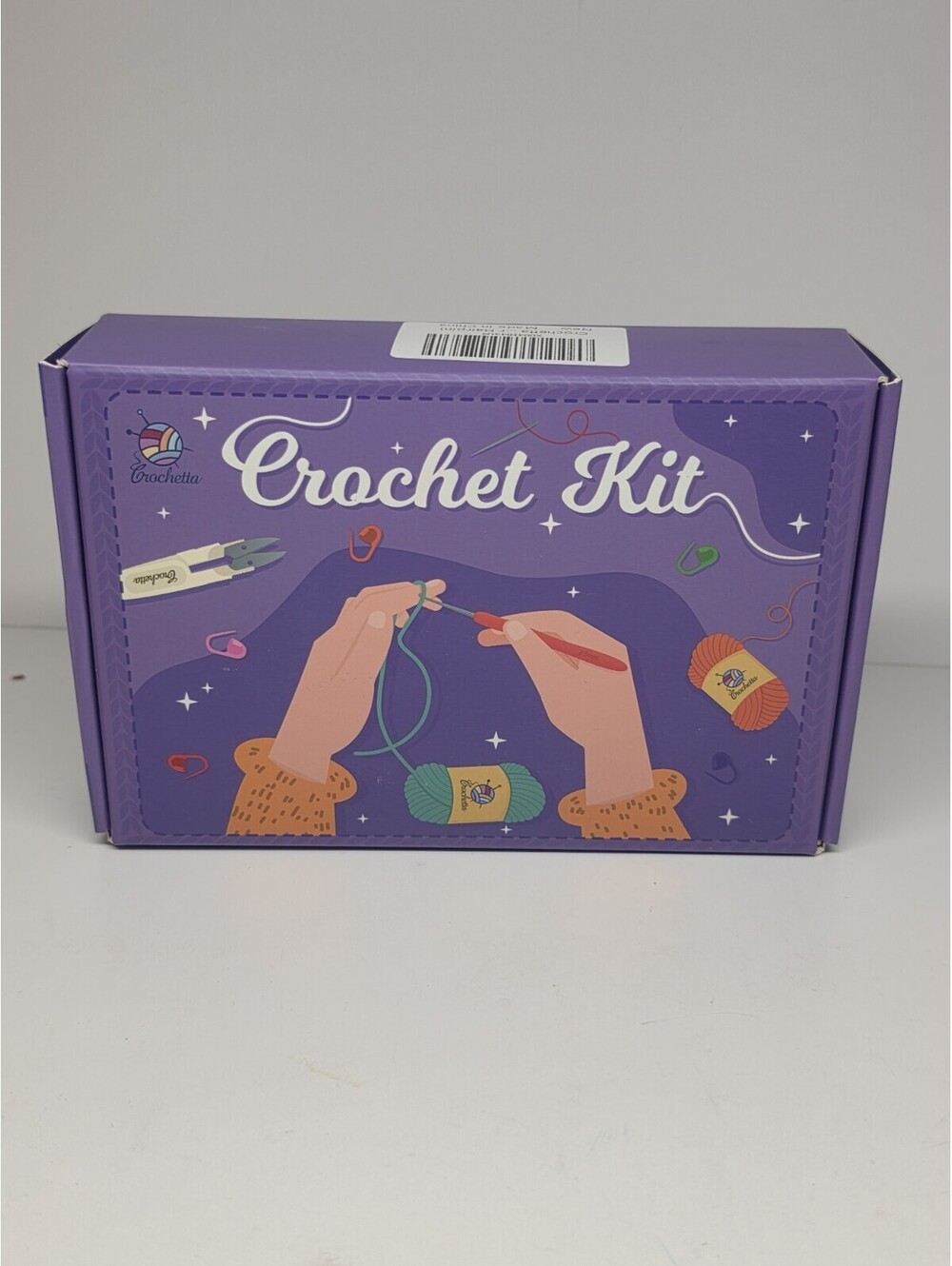Beginners Crochet Kit Includes Scissors Yarn Instructions Hooks Needle Markers